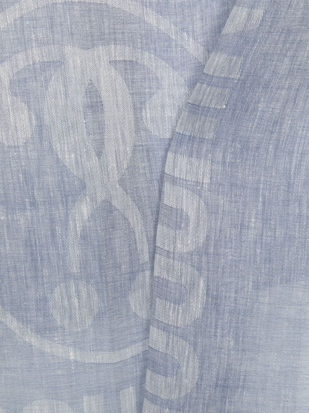 Moschino Sjaal met jacquard-logo - Blauw