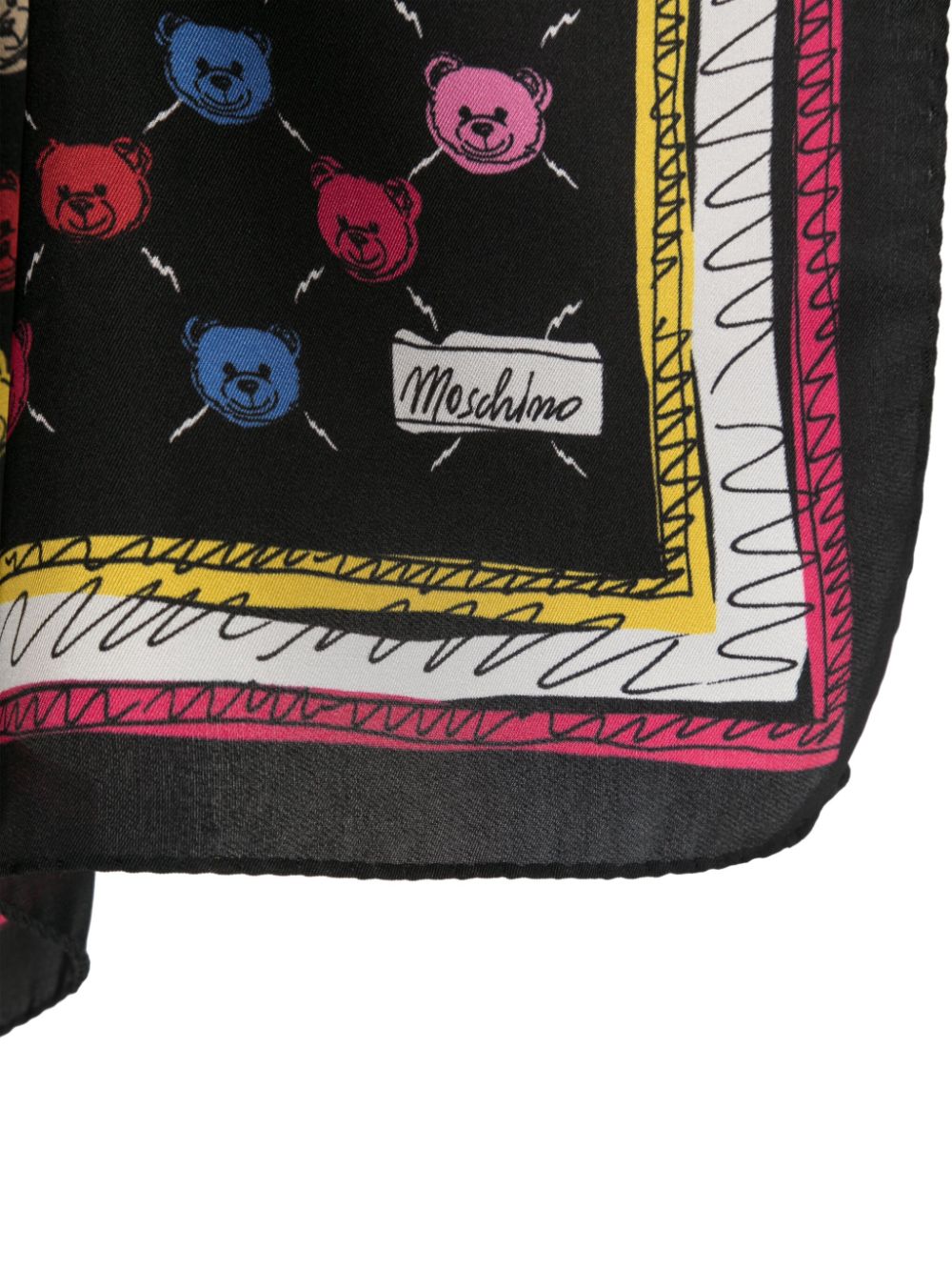 Moschino Sjaal met teddybeerprint Zwart