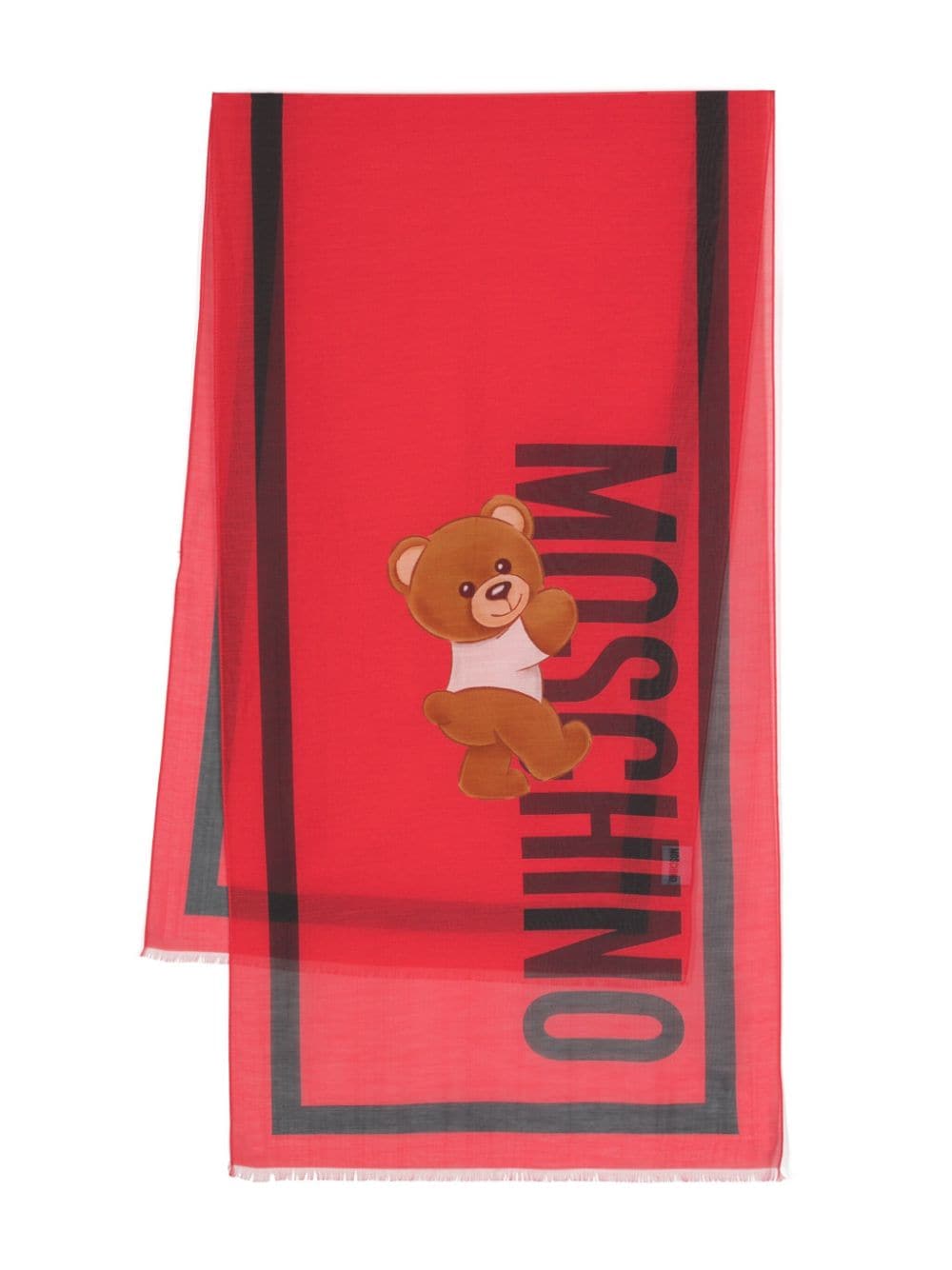 Moschino Teddy Bear-print scarf - Rot