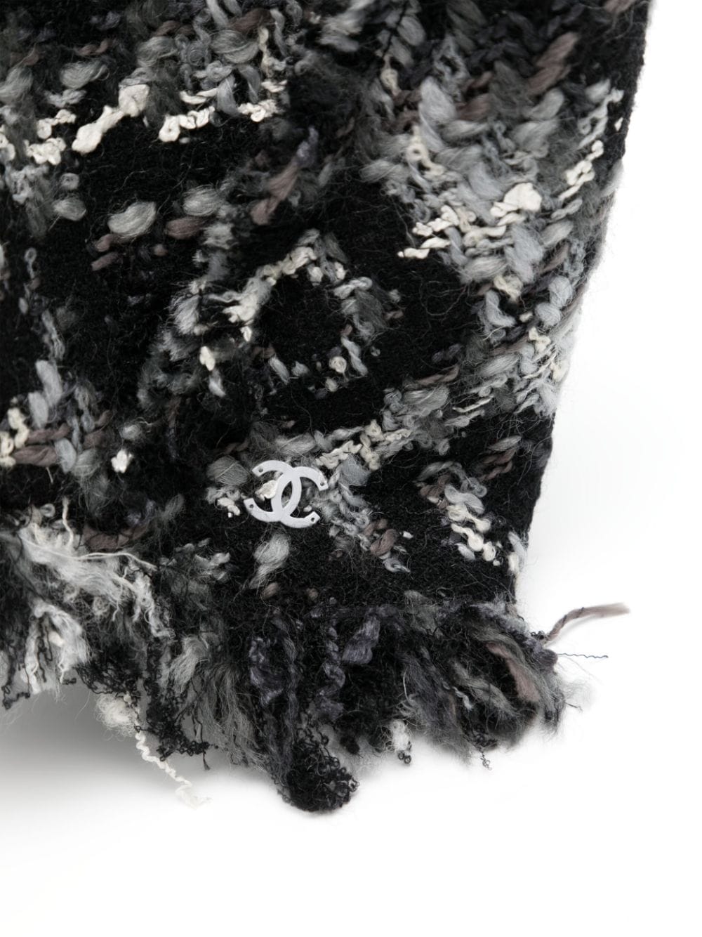 CHANEL Pre-Owned 2000 pre-owned tweed vissershoed - Zwart