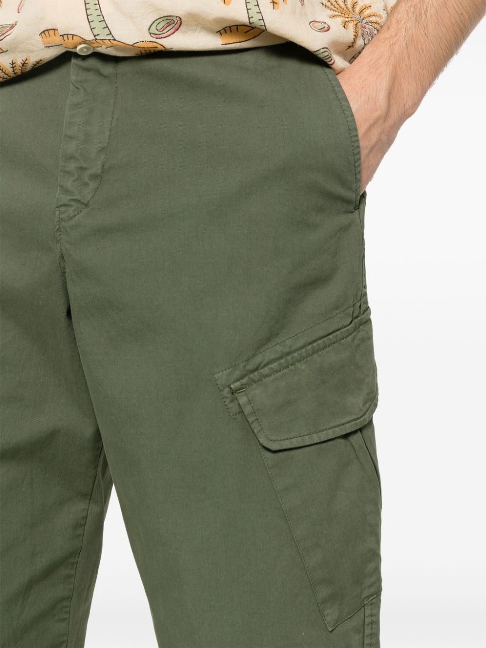 Shop Ps By Paul Smith Tapered Cargo Pants In Grün