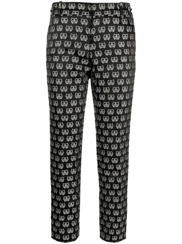 Gucci Pre-Owned 2010s monogram-jacquard Cropped Trousers | Black | FARFETCH  SG