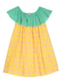 Stella McCartney Kids Pineapple intarsia-knit cotton dress - Yellow