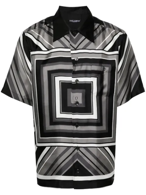 Dolce & Gabbana geometric-print silk shirt