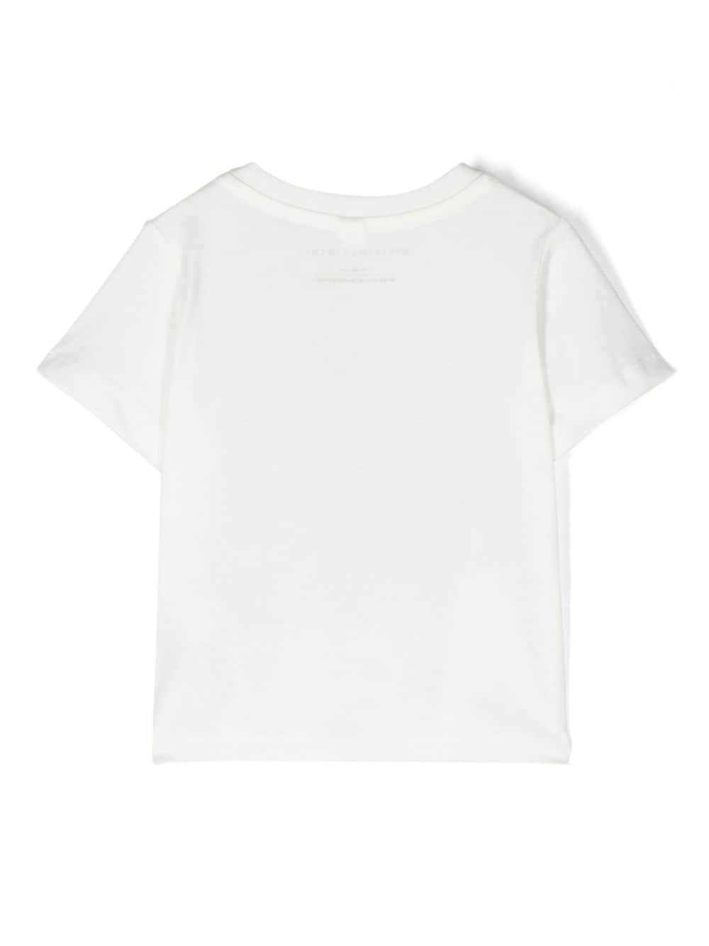 Shop Stella Mccartney Sunglasses Doodle-print Cotton T-shirt In Weiss