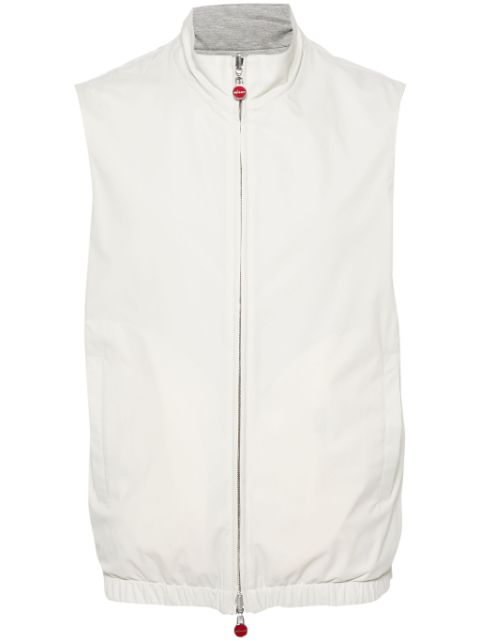 Kiton reversible mock-neck gilet