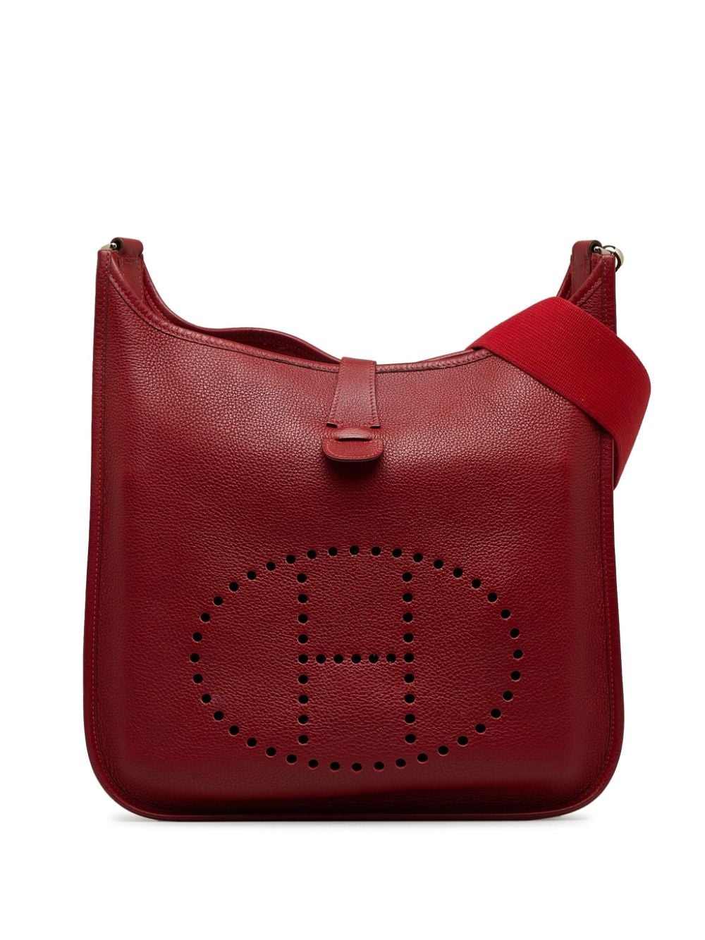 Pre-owned Hermes 2006  Evelyne Ii Gm Shoulder Bag In Red