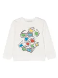 Stella McCartney Kids 3D Glasses-print cotton sweatshirt - White