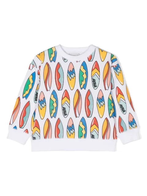 Stella McCartney Kids Moletom com estampa Surfboard