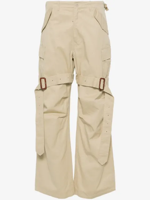 R13 wide-leg cotton cargo trousers