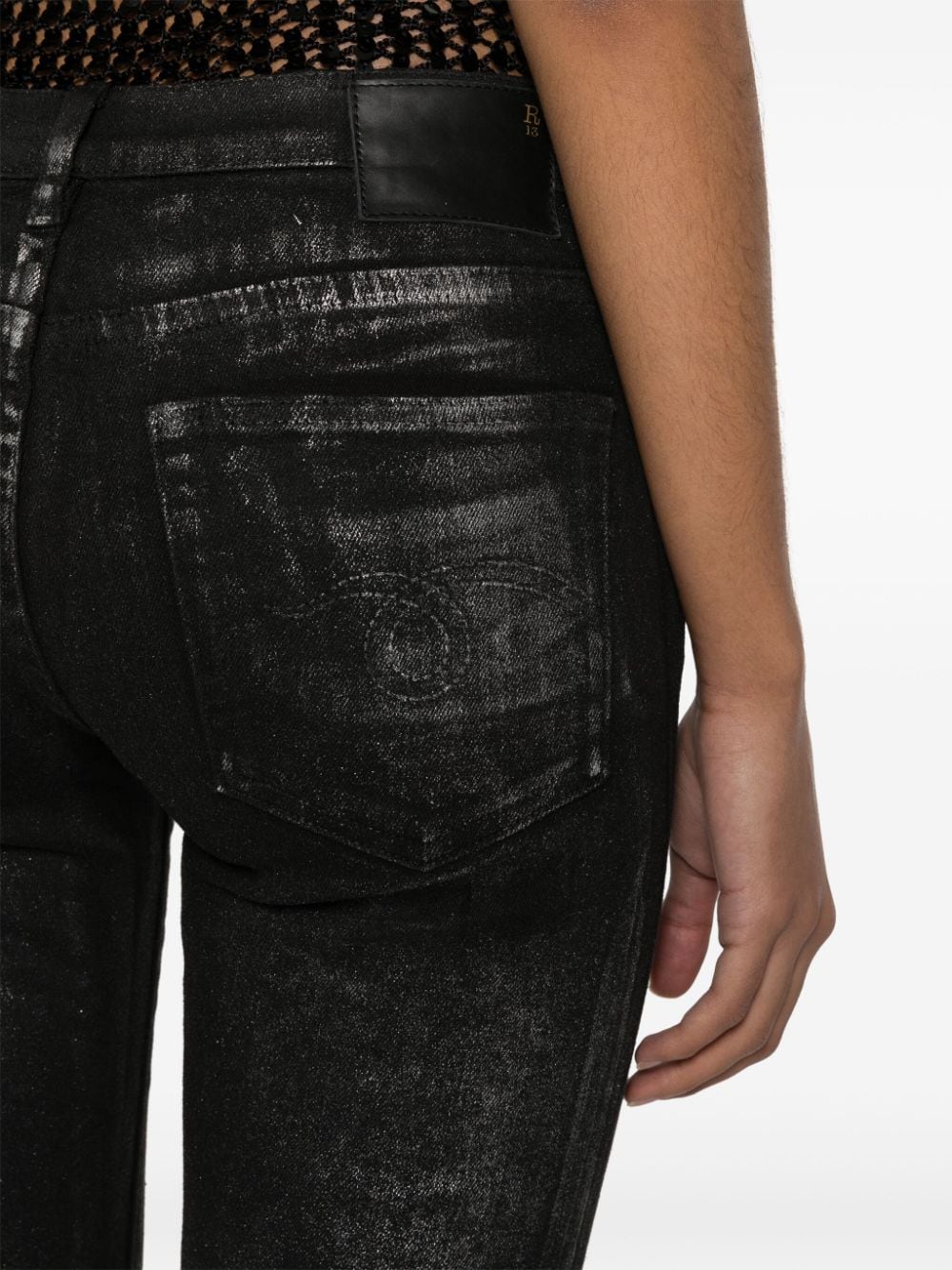 R13 Cropped jeans Zwart