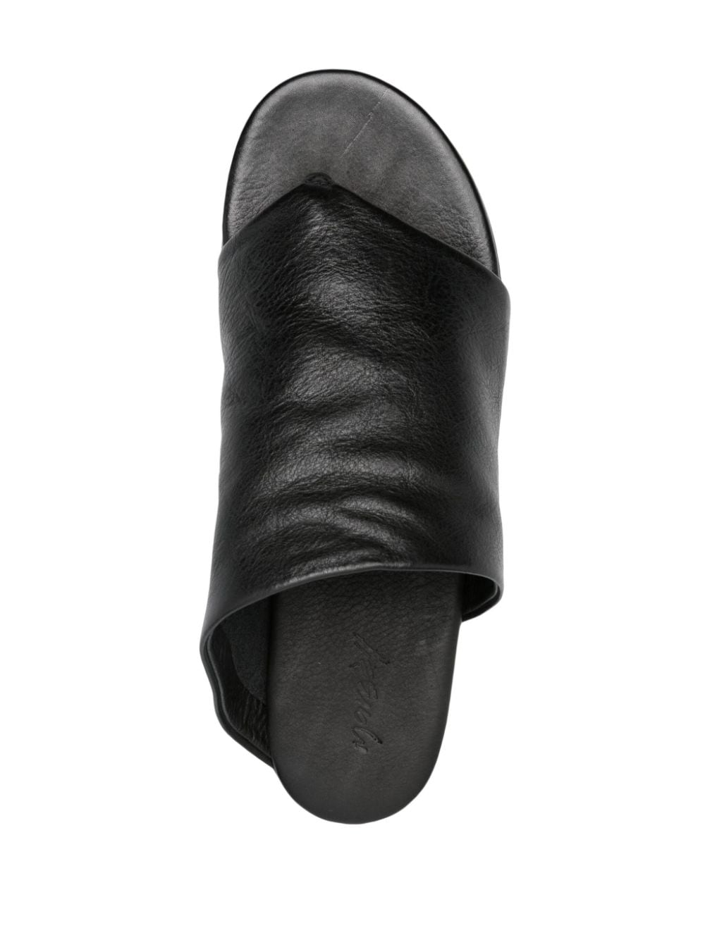 Shop Marsèll Arsella Leather Flip-flops In Schwarz