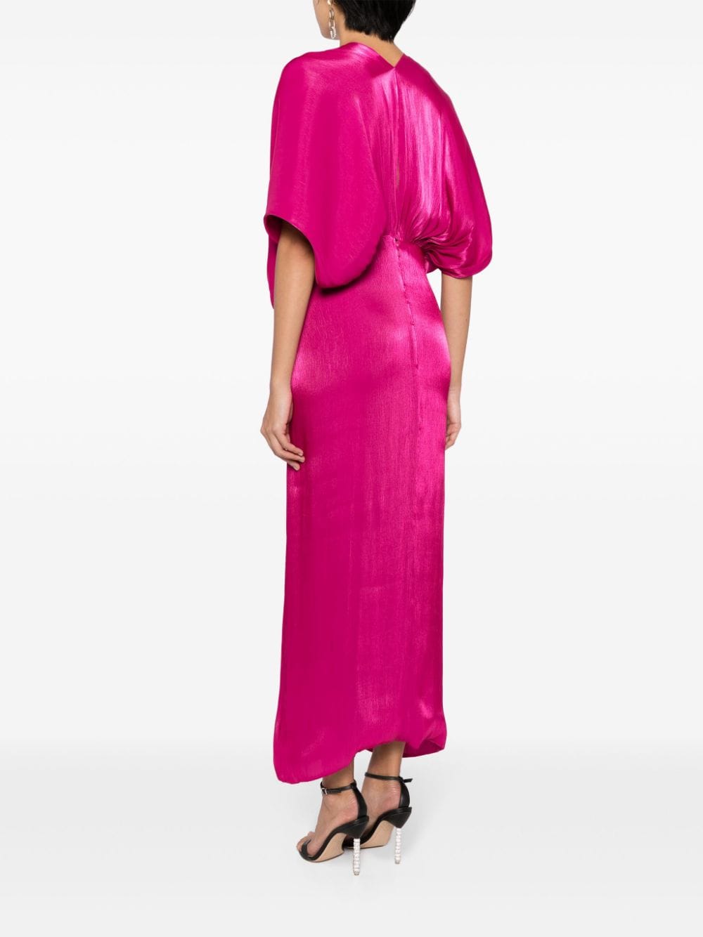 Shop Costarellos Roanna Lurex Maxi Dress In Pink