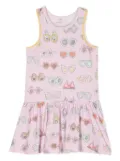 Stella McCartney Kids Sunglasses-print jersey midi dress - Pink