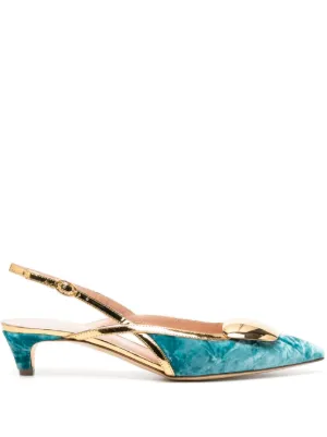 Rupert Sanderson Calvados 45mm Velvet Pumps Farfetch