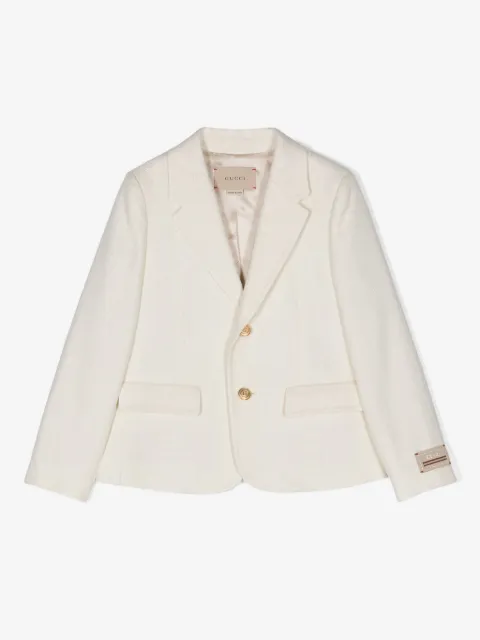 Gucci Kids silk single-breasted blazer