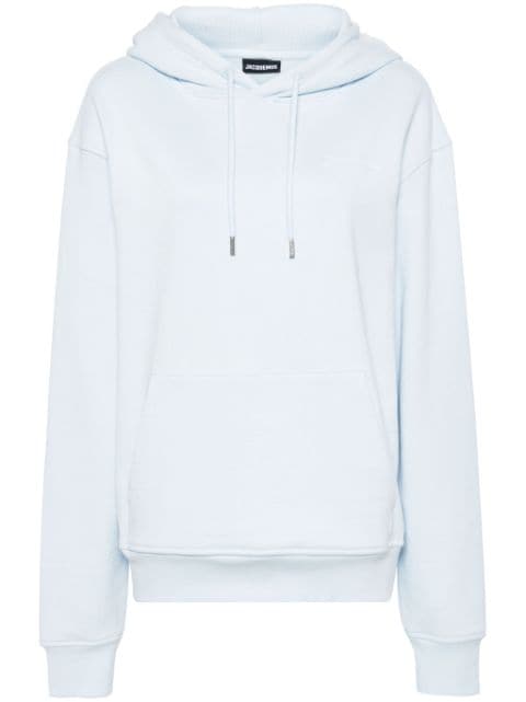 Jacquemus logo-embroidered cotton hoodie