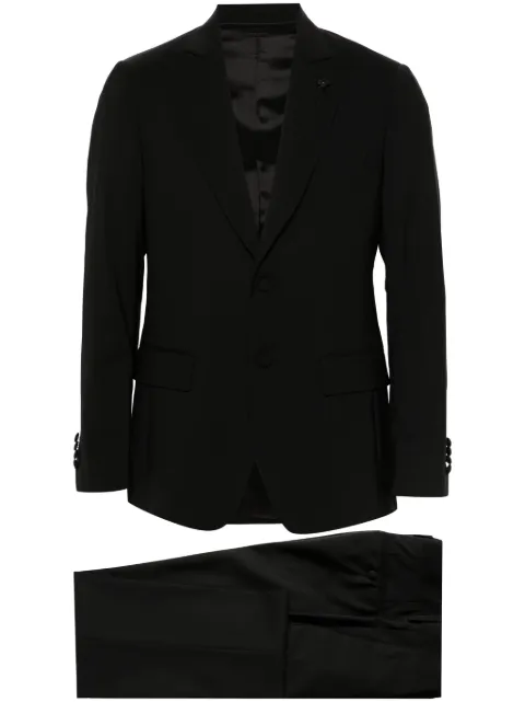 Lardini single-breasted wool-blend suit