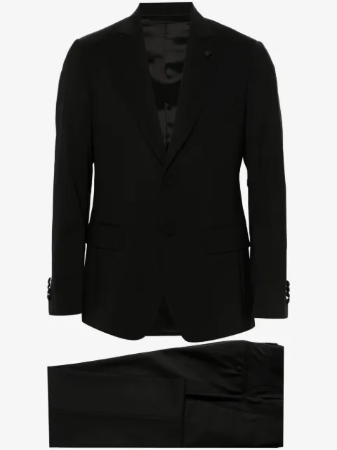 Lardini single-breasted wool-blend suit