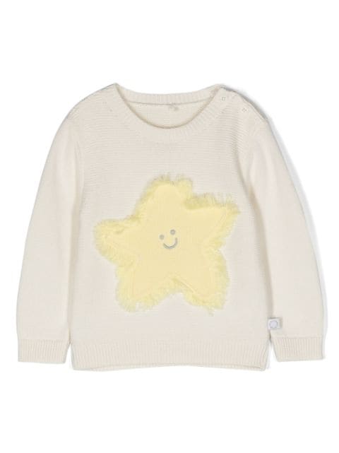 Stella McCartney Kids star-embroidered sweatshirt