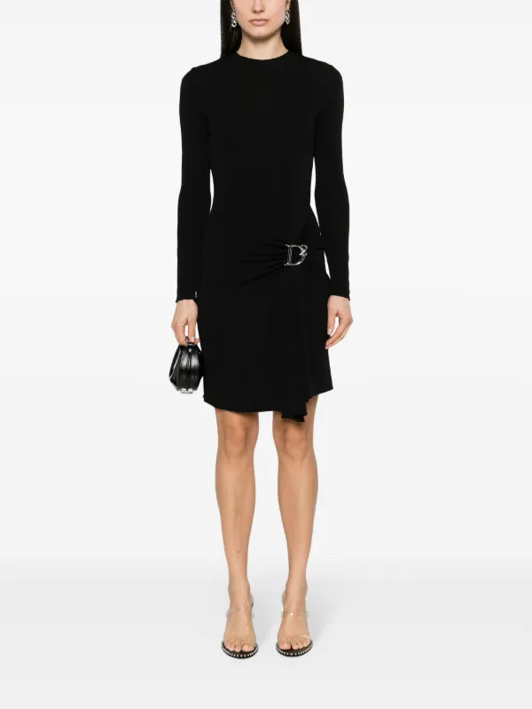 DSQUARED2 Statement logo-plaque Midi Dress | Black | FARFETCH BH