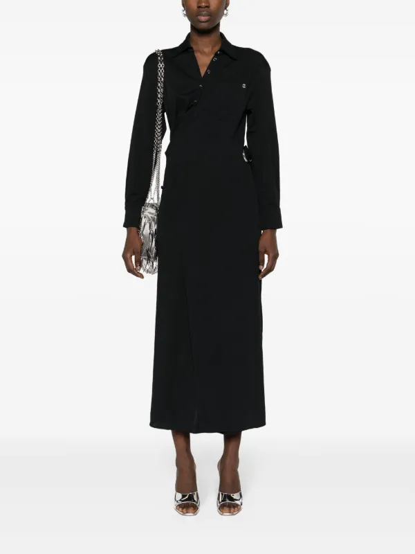 ruched wrap dress black Plus Size The Iconic Ruched Wrap Dress