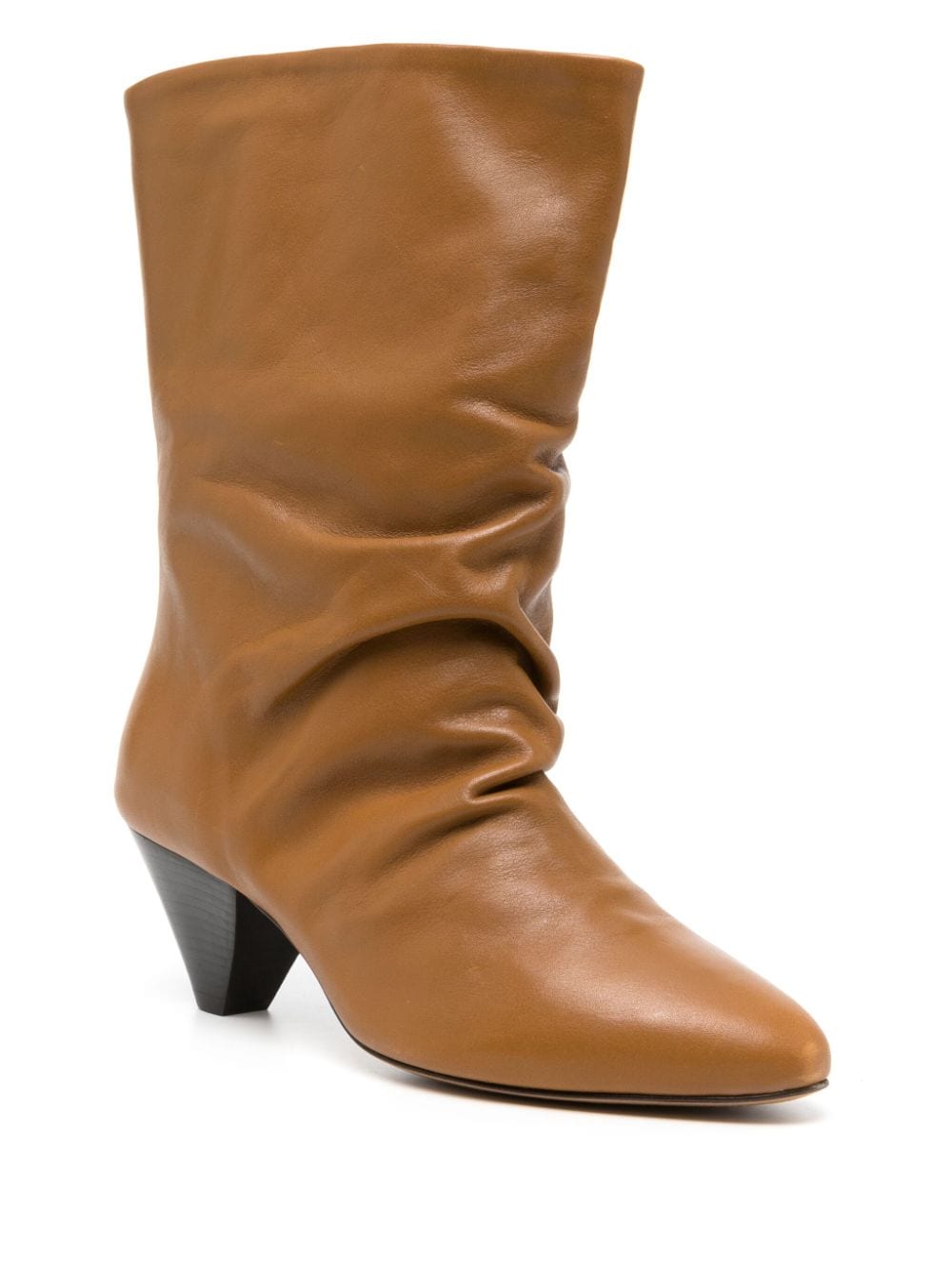 Shop Isabel Marant Reachi Leather Boots In Brown