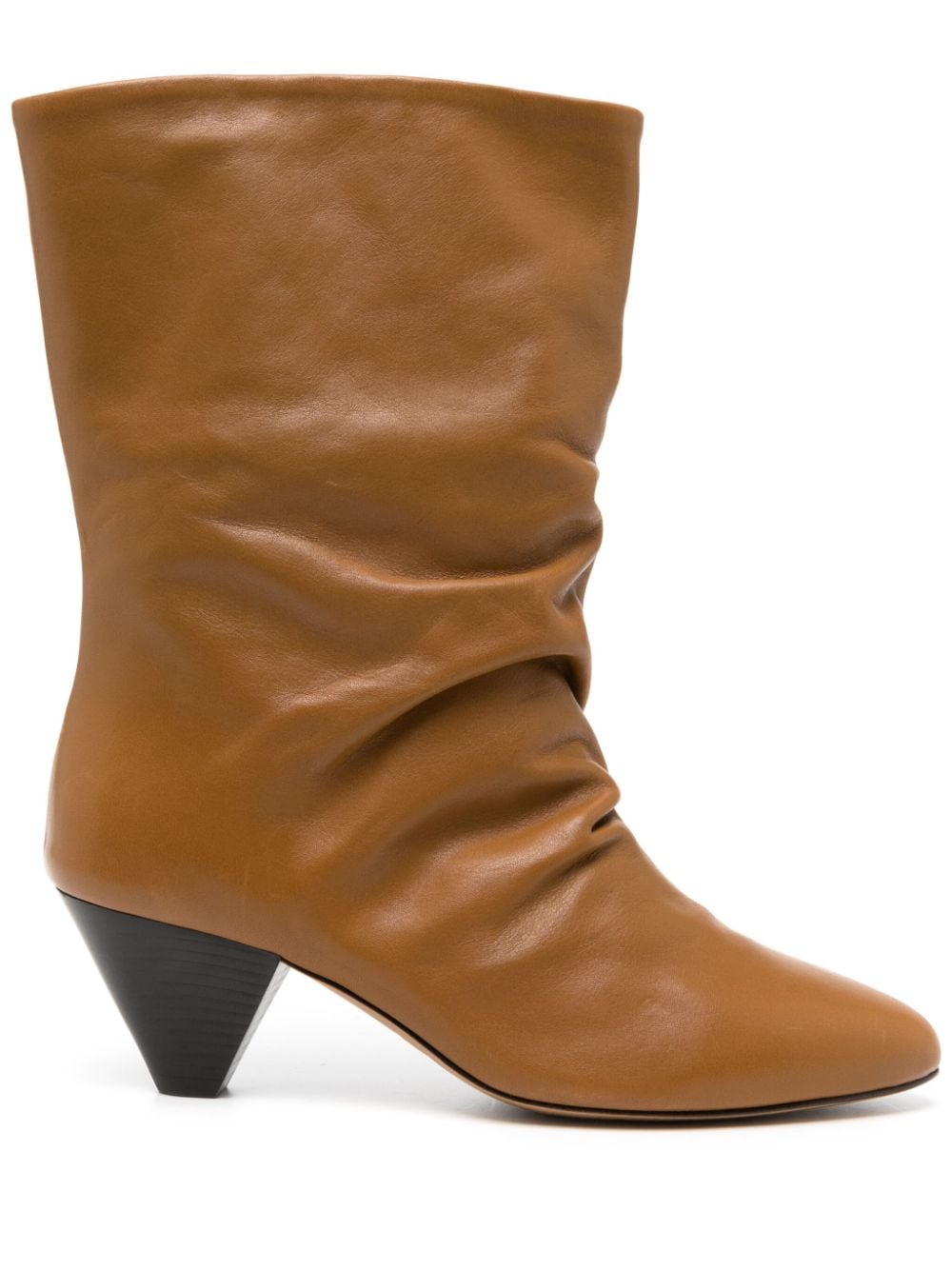 Isabel Marant Reachi Leather Boots In Brown