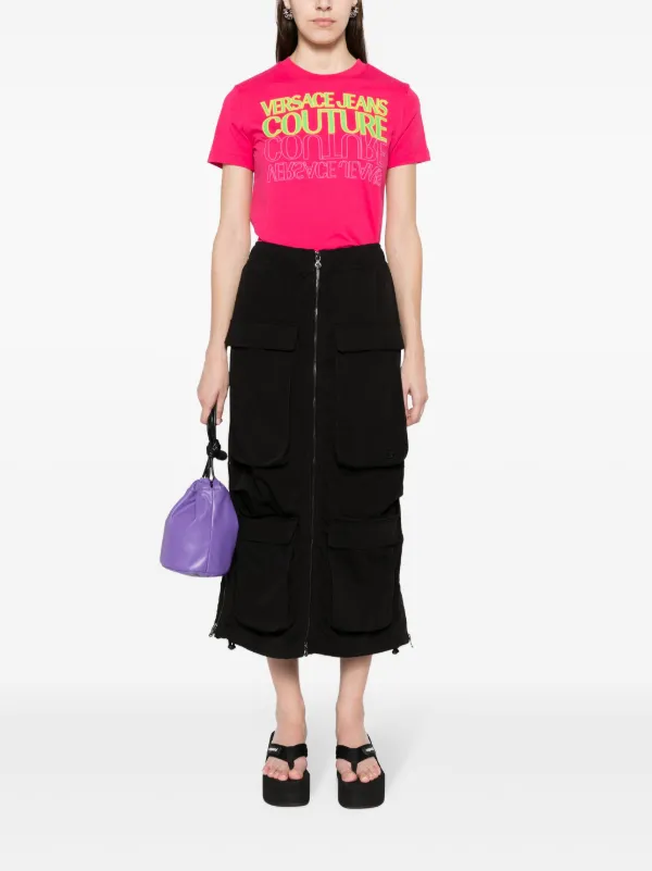 Tシャツ・カットソー VERSACE JEANS COUTURE Woman T-Shirt Pink 78HAH6P8JS472 494 22578624_52674684_600.jpg