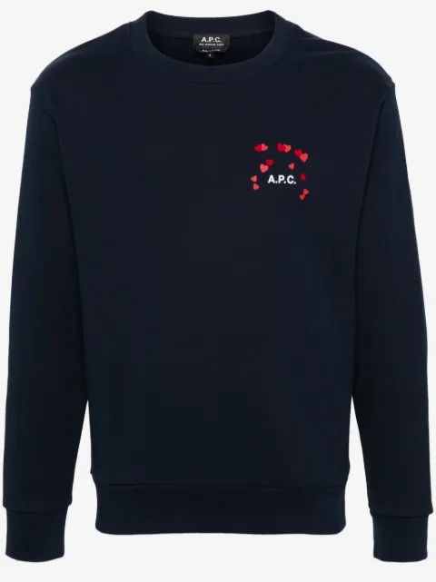 A.P.C. logo-print cotton sweatshirt