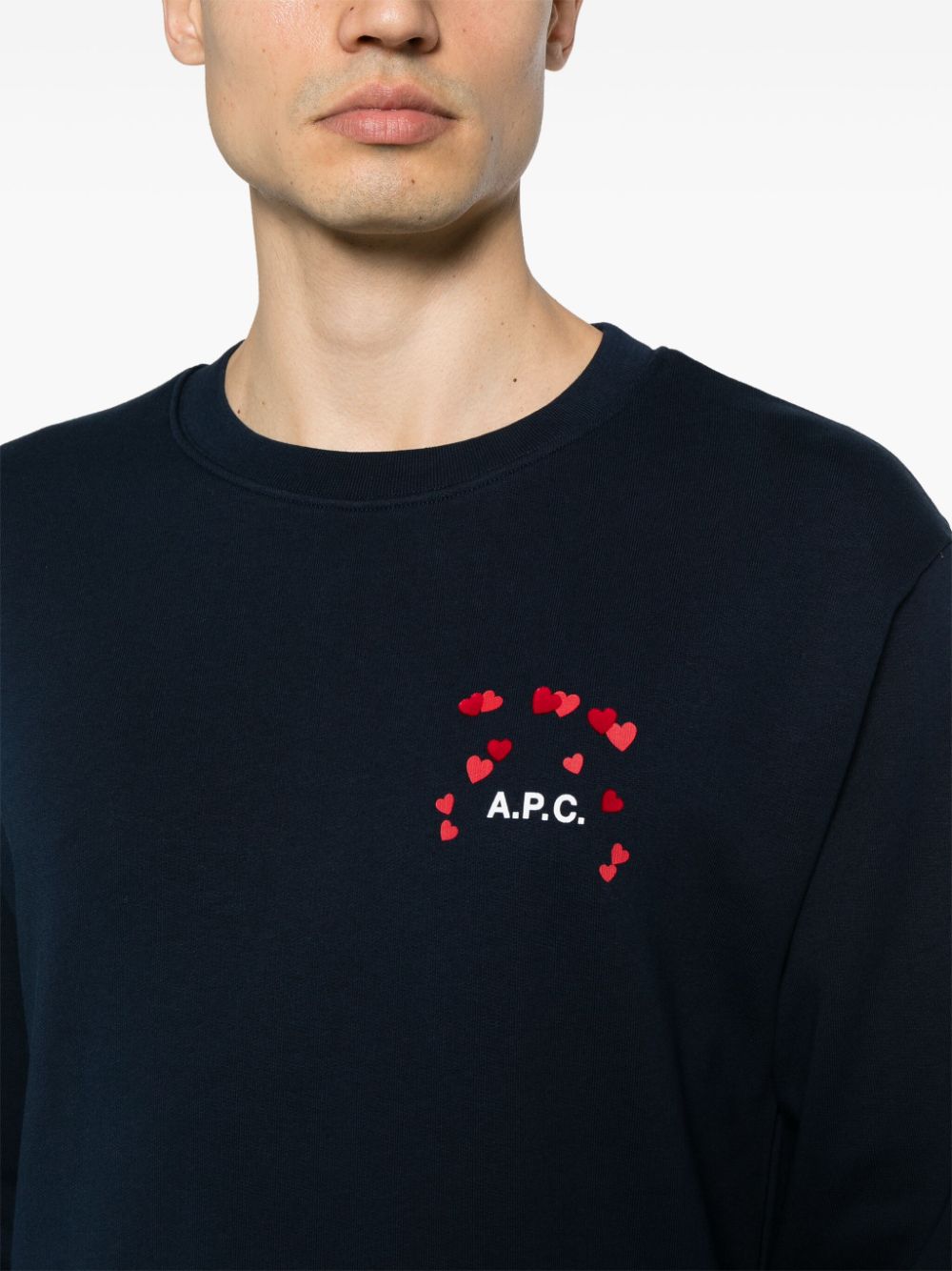 A.P.C. logo-print cotton sweatshirt Women