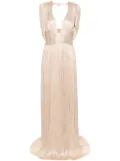 Maria Lucia Hohan Laurel plissé silk gown - Neutrals