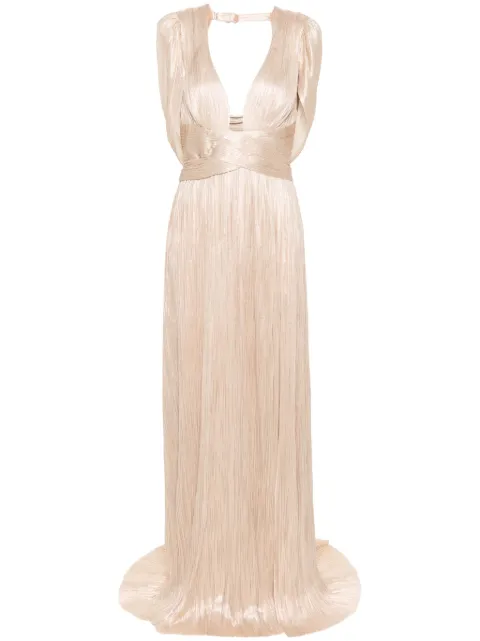 Maria Lucia Hohan Laurel plissé silk gown