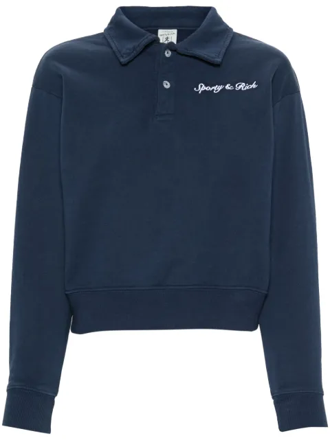 Sporty & Rich polo med broderet logo