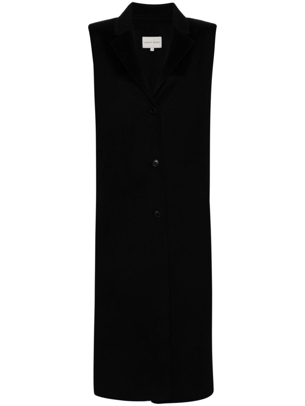 Loulou Deanna sleeveless coat - Nero