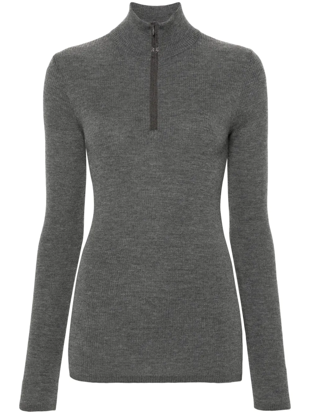 Brunello Cucinelli Monili-detail jumper - Grey