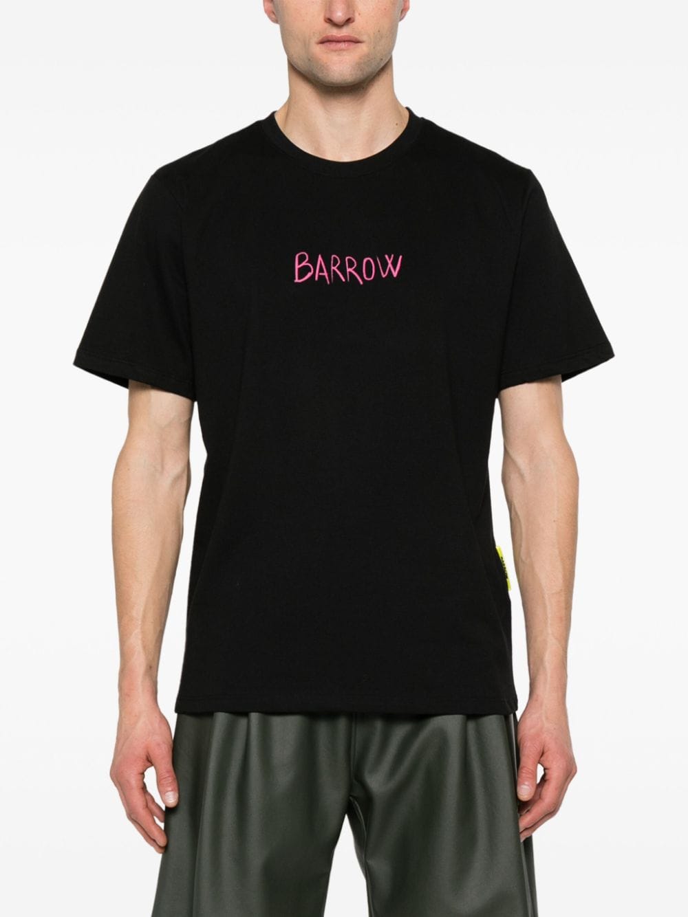 BARROW Katoenen T-shirt met logoprint Zwart