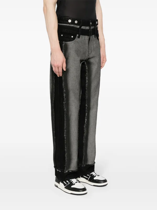 Feng Chen Wang Layered wide-leg Jeans | Black | FARFETCH Feng Chen Wang Layered wide-leg Jeans | Black | FARFETCH