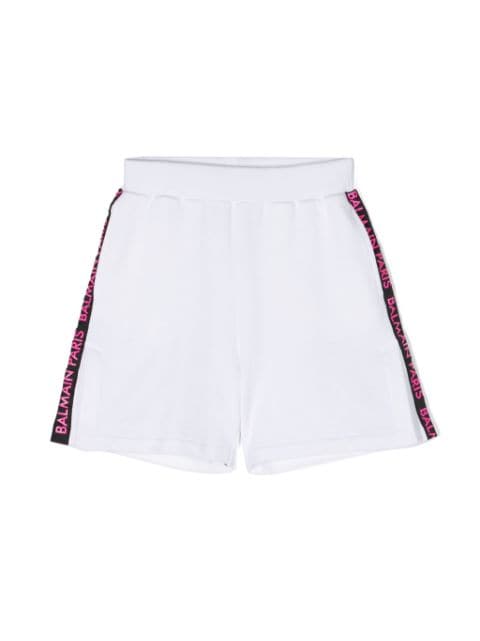 logo-print cotton shorts