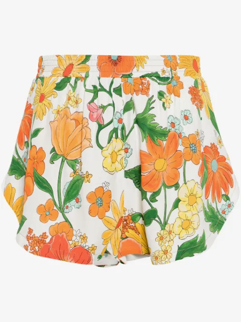 Stella McCartney shorts deportivos con estampado floral