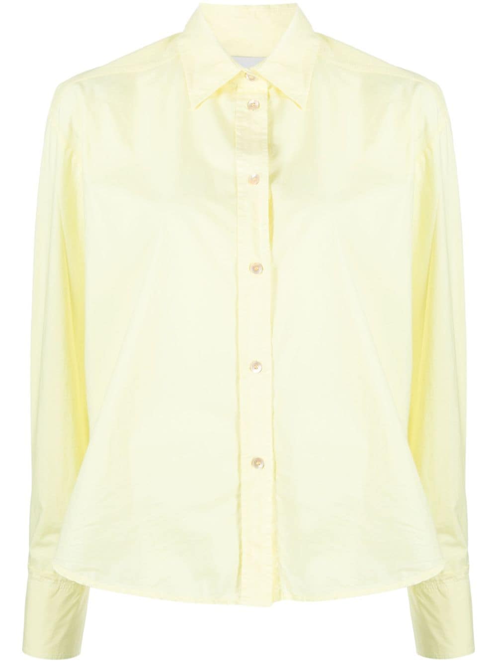 Forte Forte Long-sleeve Cotton Shirt In Yellow