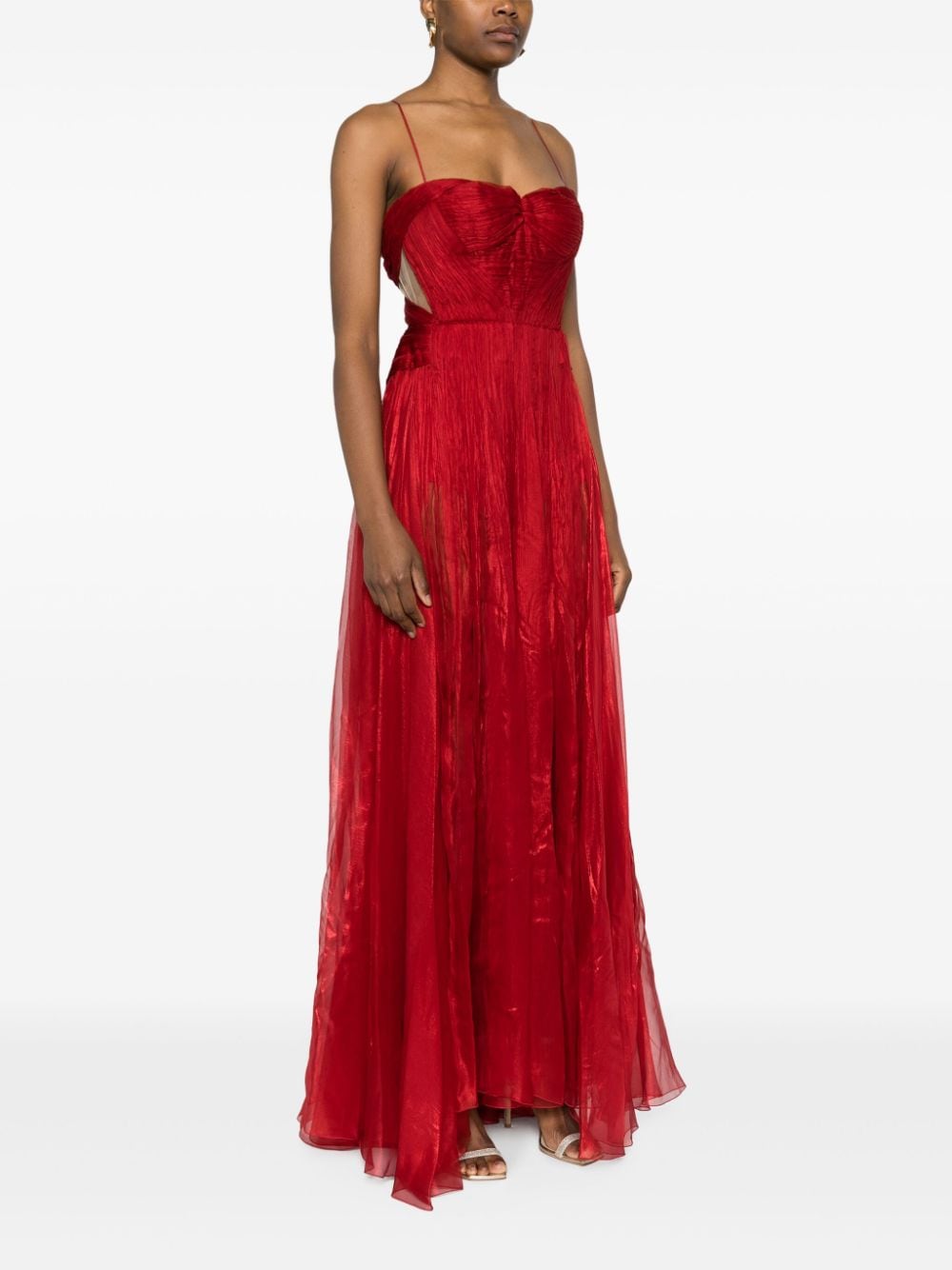 Shop Maria Lucia Hohan Allar Silk Dress In Red