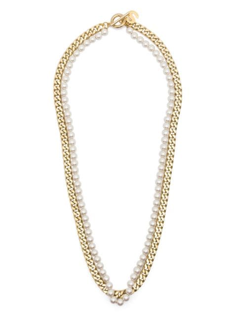 sacai pearls chain-link necklace