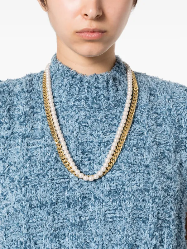sacai サカイ　ビジューパール　ネックウォーマー sacai サカイビジューパールネックウォーマー