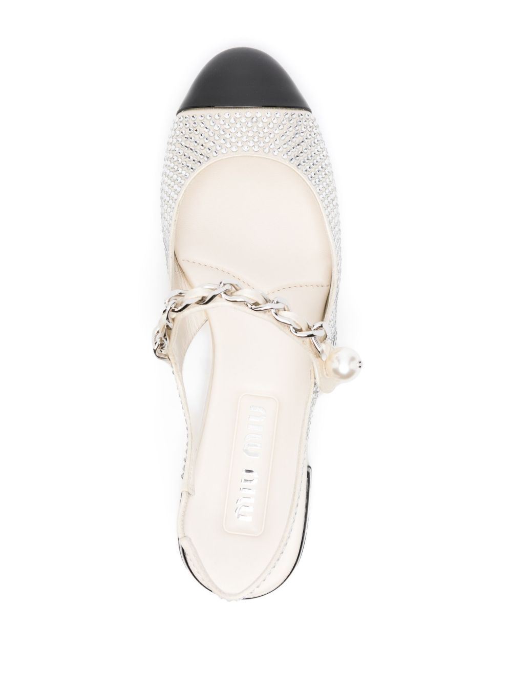 Miu Miu crystal-embellished ballet pumps Women