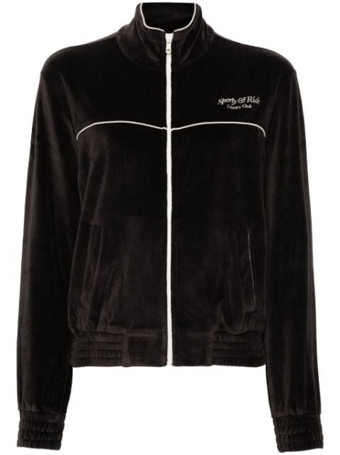 Sporty & Rich velour zip-up jacket