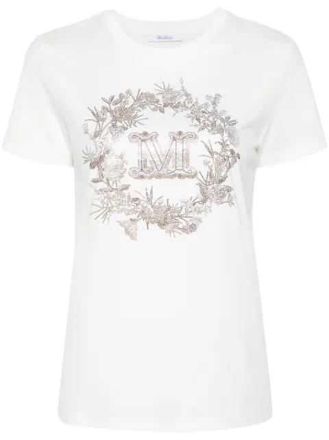 Max Mara rhinestone embellished cotton T-shirt