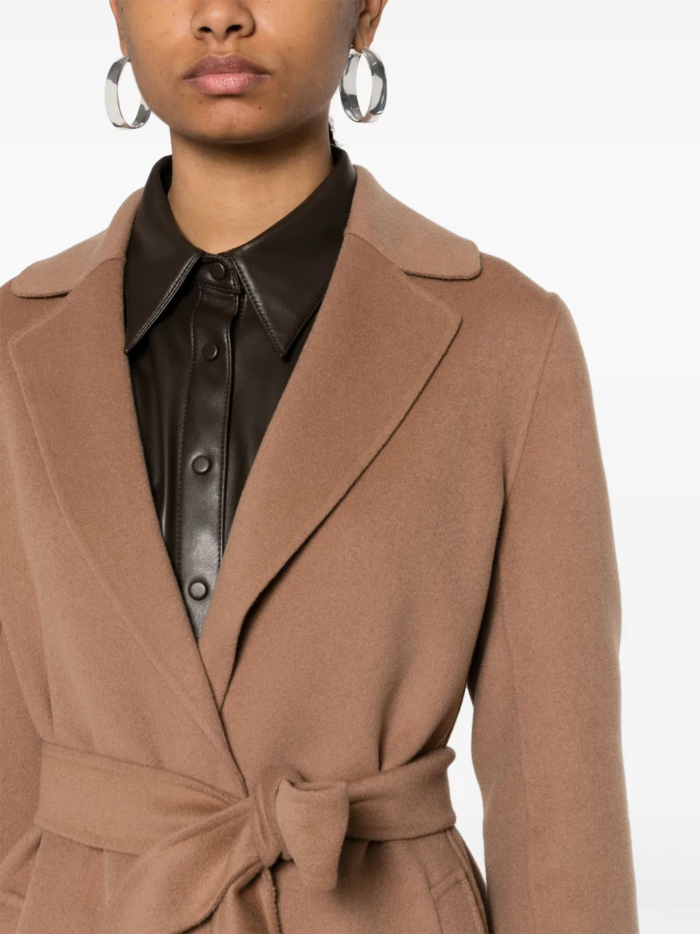 S Max Mara Pauline Wool Coat In Brown