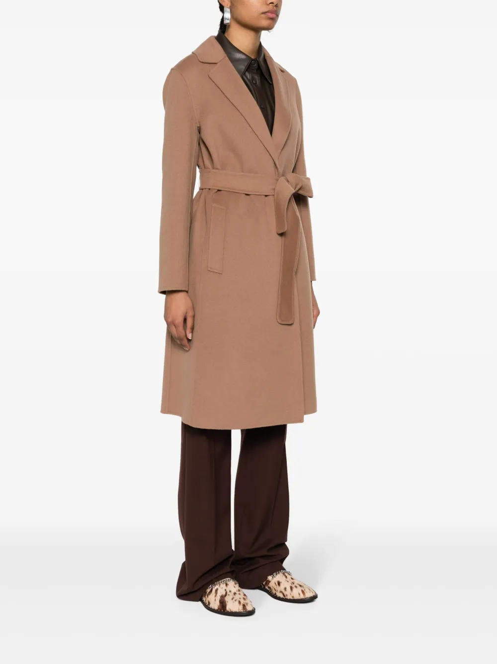 S Max Mara Pauline Wool Coat In Brown