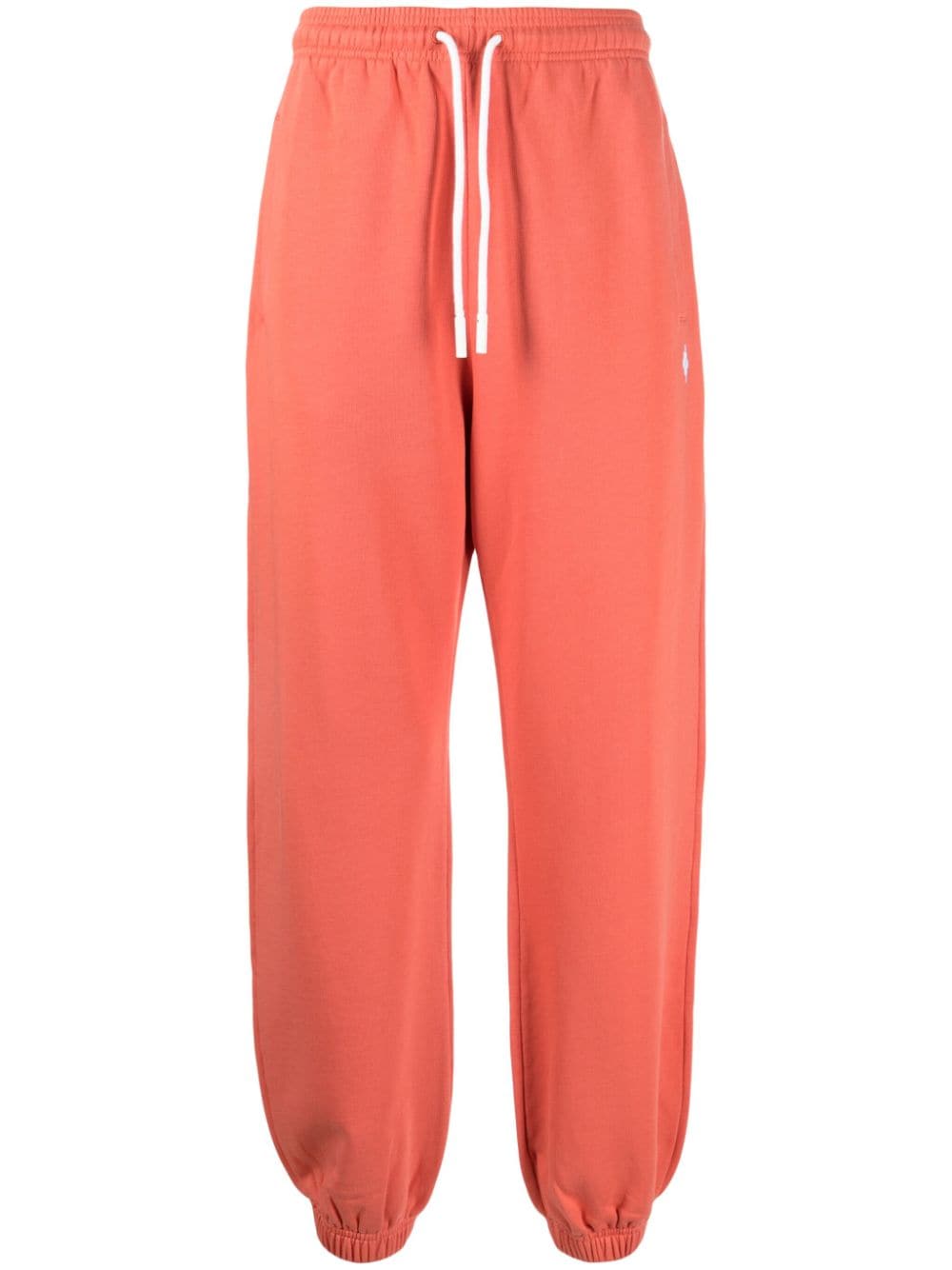 Marcelo Burlon County Of Milan Logo-embroidered Cotton Track Trousers In Orange